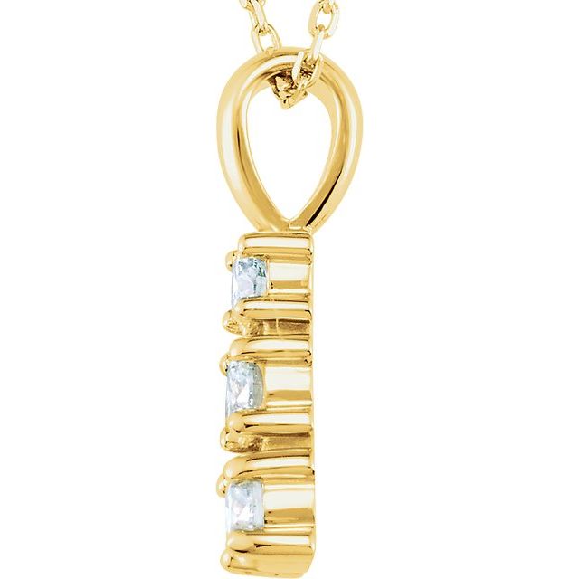 14K Yellow 1/3 CTW Lab-Grown Diamond 18" Necklace