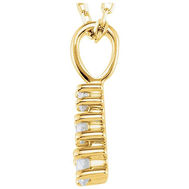 14K Yellow 1/6 CTW Lab-Grown Diamond 18" Necklace