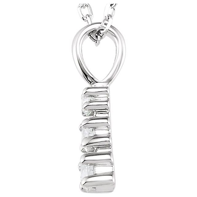 14K White 1/3 CTW Lab-Grown Diamond 18" Necklace