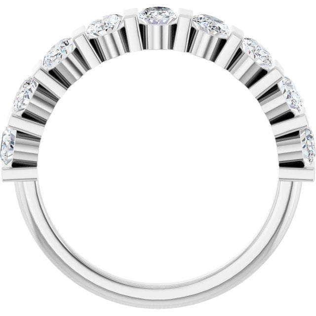 14K White 1 3/8 CTW Lab-Grown Diamond Anniversary Band