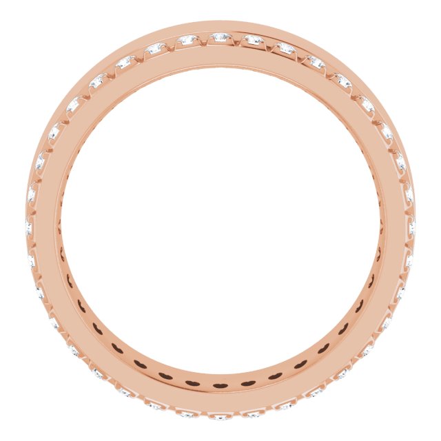 14K Rose 1/3 CTW Lab-Grown Diamond Accented Band Size 6
