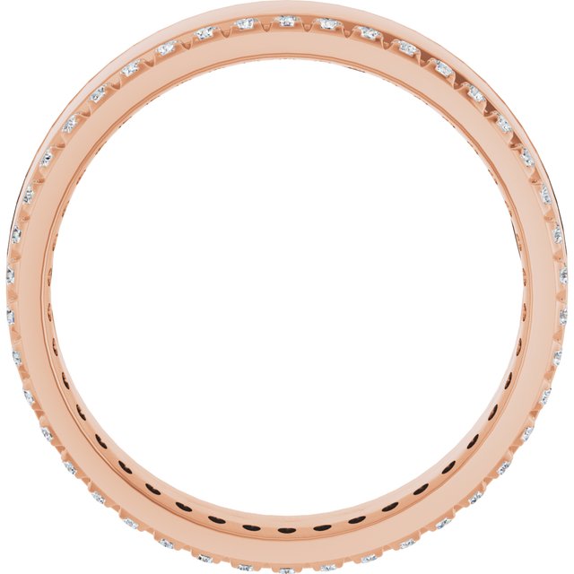 14K Rose 1/3 CTW Lab-Grown Diamond Accented Band Size 10