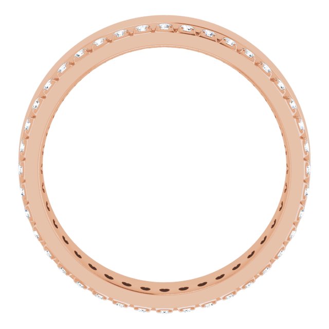 14K Rose 1/3 CTW Lab-Grown Diamond Accented Band Size 8.5