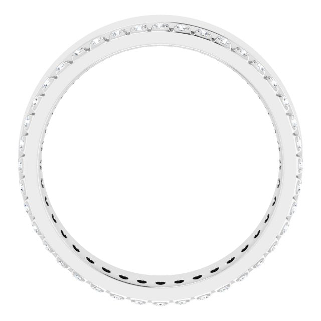 14K White 1/3 CTW Lab-Grown Diamond Accented Band Size 8.5