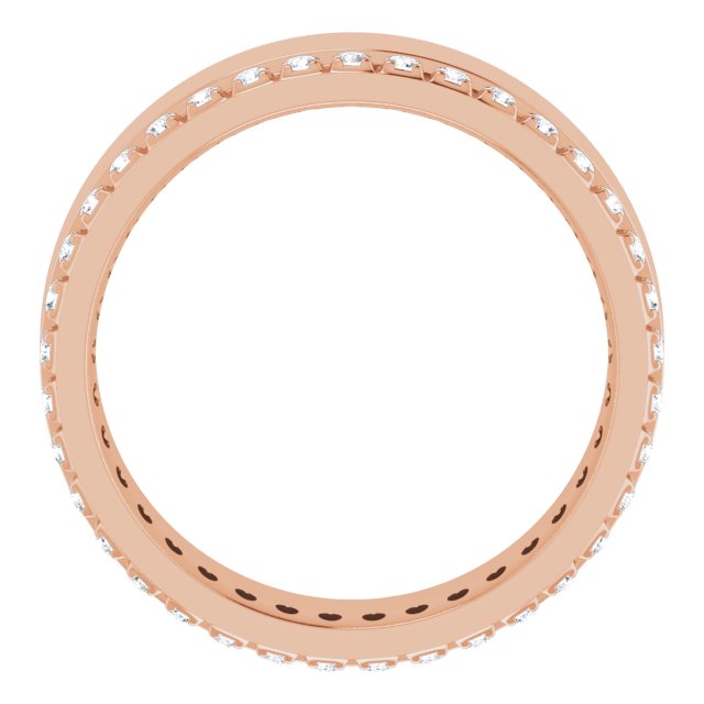 14K Rose 1/3 CTW Lab-Grown Diamond Accented Band Size 6.5