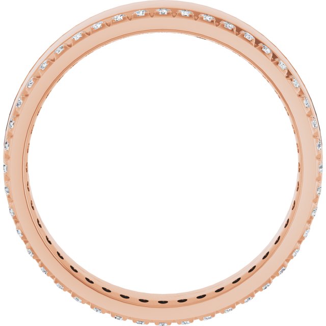 14K Rose 1/3 CTW Lab-Grown Diamond Accented Band Size 11