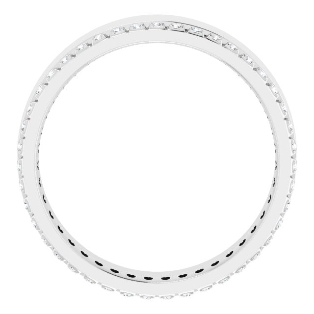 14K White 1/3 CTW Lab-Grown Diamond Accented Band Size 10.5