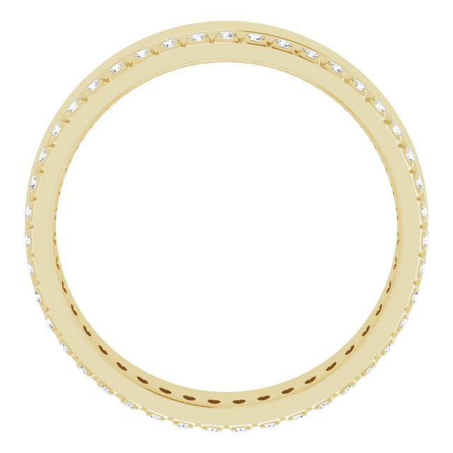 14K Yellow 1/3 CTW Lab-Grown Diamond Accented Band Size 10.5