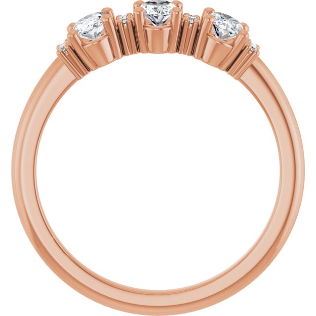14K Rose 3/4 CTW Lab-Grown Diamond Anniversary Band
