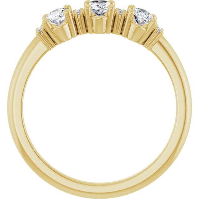 14K Yellow 3/4 CTW Lab-Grown Diamond Anniversary Band