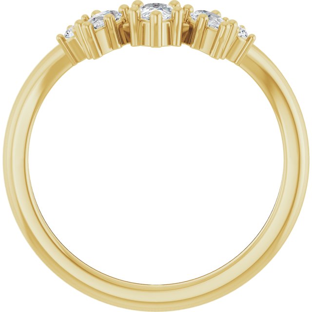14K Yellow 3/8 CTW Lab-Grown Diamond Contour Band