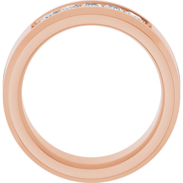 14K Rose 3/4 CTW Lab-Grown Diamond Band