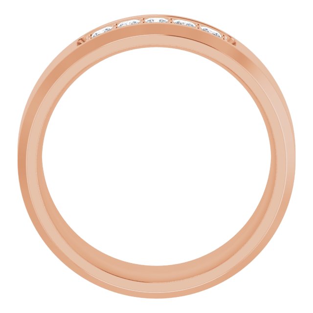 14K Rose 1/5 CTW Lab-Grown Diamond Band