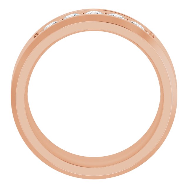 14K Rose 1/2 CTW Lab-Grown Diamond Band