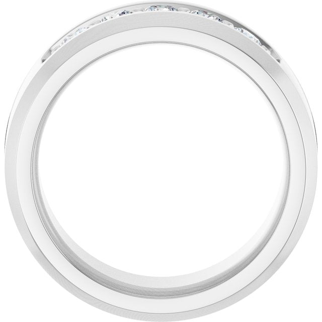14K White 1/2 CTW Lab-Grown Diamond Band