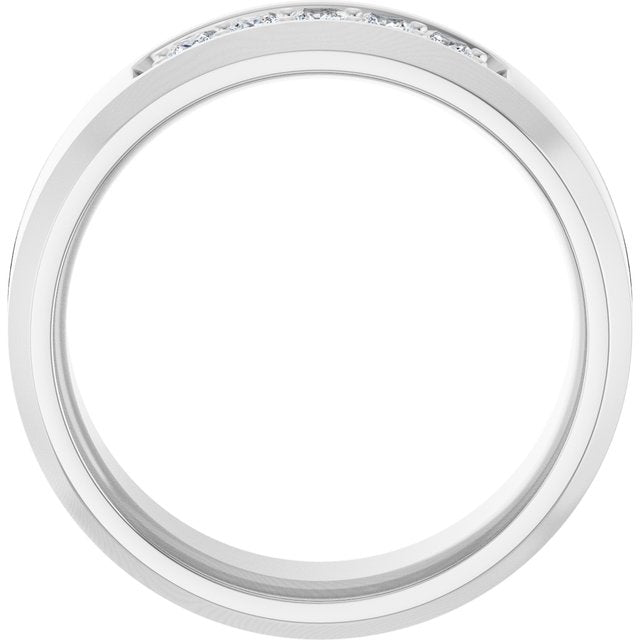 14K White 1/5 CTW Lab-Grown Diamond Band
