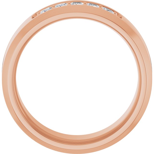 14K Rose 1/5 CTW Lab-Grown Diamond Band