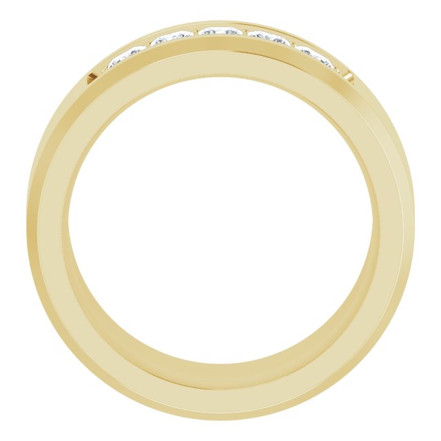 14K Yellow 3/4 CTW Lab-Grown Diamond Band