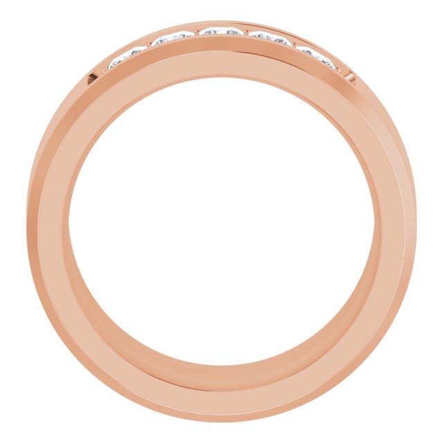 14K Rose 3/4 CTW Lab-Grown Diamond Band