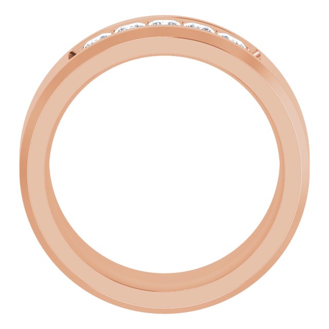 14K Rose 3/4 CTW Lab-Grown Diamond Band