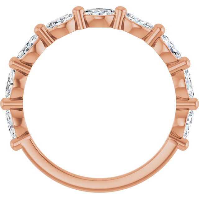 14K Rose 1/2 CTW Lab-Grown Diamond Anniversary Band