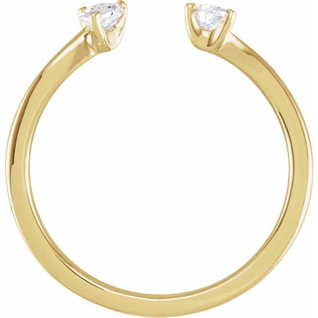 14K Yellow 1/5 CTW Lab-Grown Diamond Two-Stone Ring