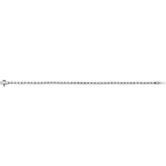 14K White 2 1/2 CTW Lab-Grown Diamond 7" Line Bracelet