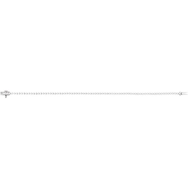 14K White 2 CTW Lab-Grown Diamond 7 1/4" Line Bracelet