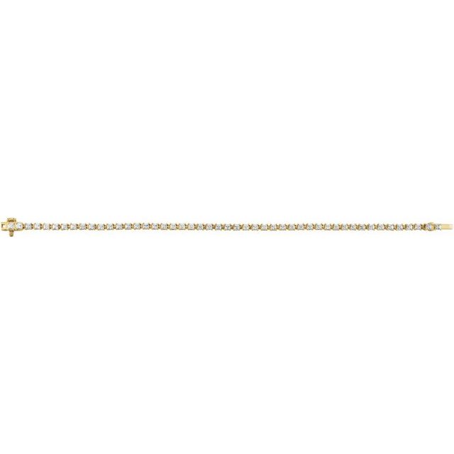 14K Yellow 2 1/2 CTW Lab-Grown Diamond 7" Line Bracelet