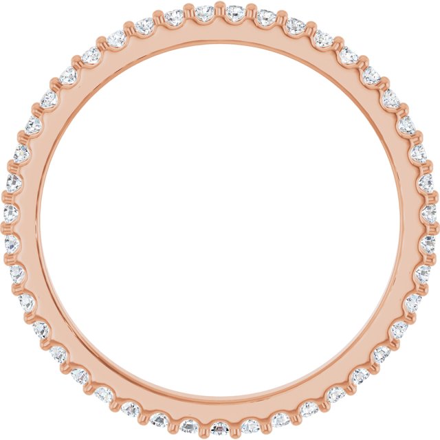 14K Rose 3/8 CTW Lab-Grown Diamond Eternity Band