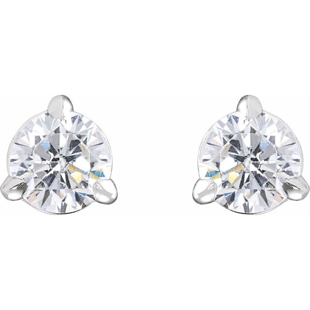14K White 1/3 CTW Lab-Grown Diamond Cocktail-Style Stud Earrings