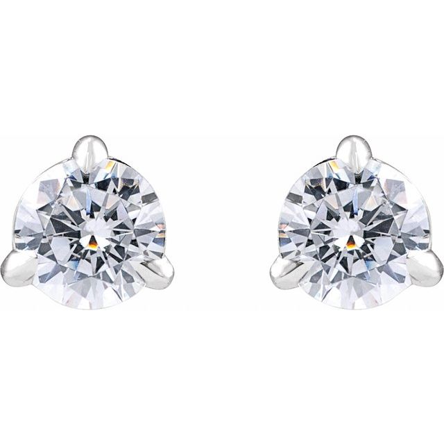 14K White 1/2 CTW Lab-Grown Diamond Cocktail-Style Stud Earrings