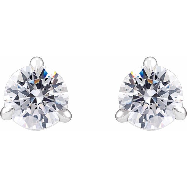 14K White 3/4 CTW Lab-Grown Diamond Cocktail-Style Stud Earrings