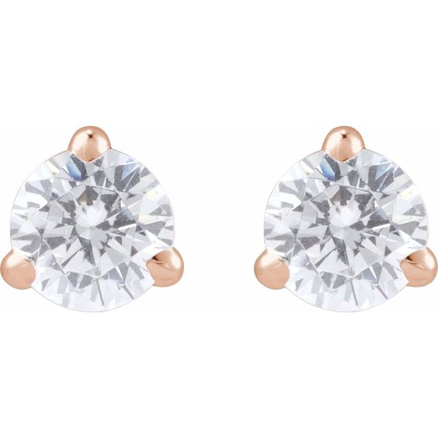 14K Rose 1/5 CTW Lab-Grown Diamond Cocktail-Style Stud Earrings