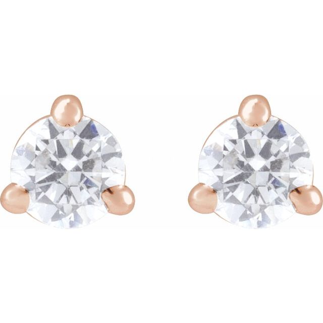 14K Rose 1/4 CTW Lab-Grown Diamond Cocktail-Style Stud Earrings