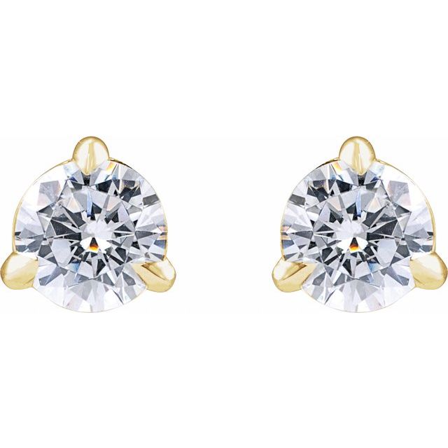 14K Yellow 1/2 CTW Lab-Grown Diamond Cocktail-Style Stud Earrings
