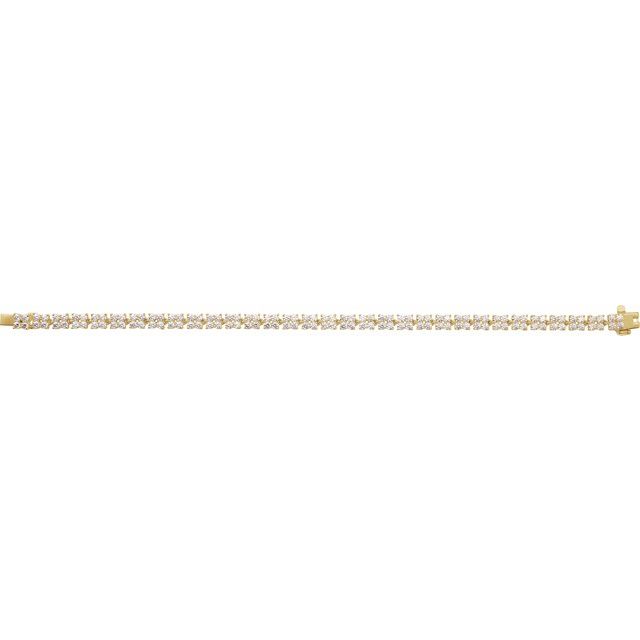 14K Yellow 5 1/3 CTW Lab-Grown Diamond Line 7 1/4" Bracelet