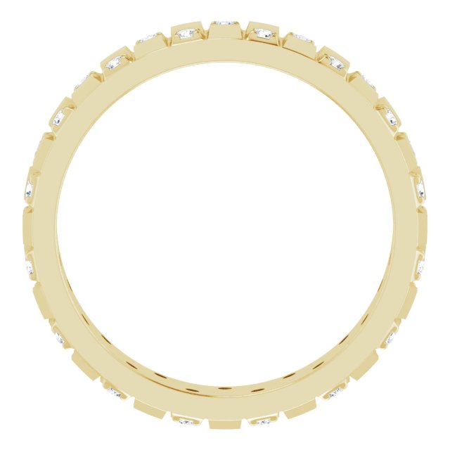 14K Yellow 3/8 CTW Natural Diamond Band
