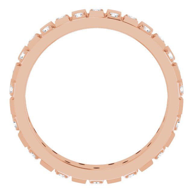 14K Rose 3/8 CTW Lab-Grown Diamond Band