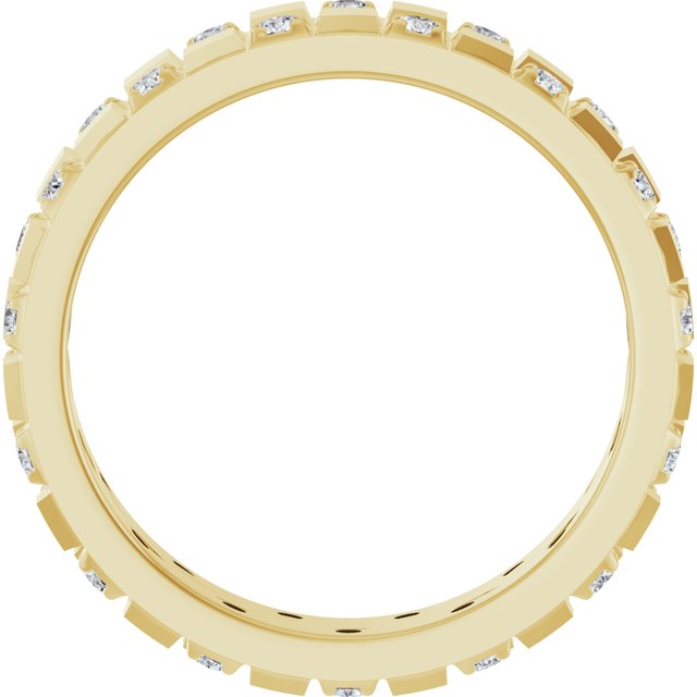 14K Yellow 3/8 CTW Natural Diamond Band