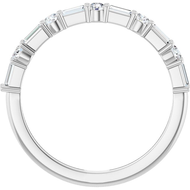 Platinum 3/8 CTW Lab-Grown Diamond Anniversary Band