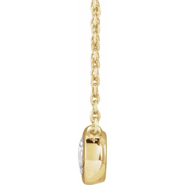 14K Yellow 1/2 CTW Lab-Grown Diamond Adjustable 16-18" Necklace