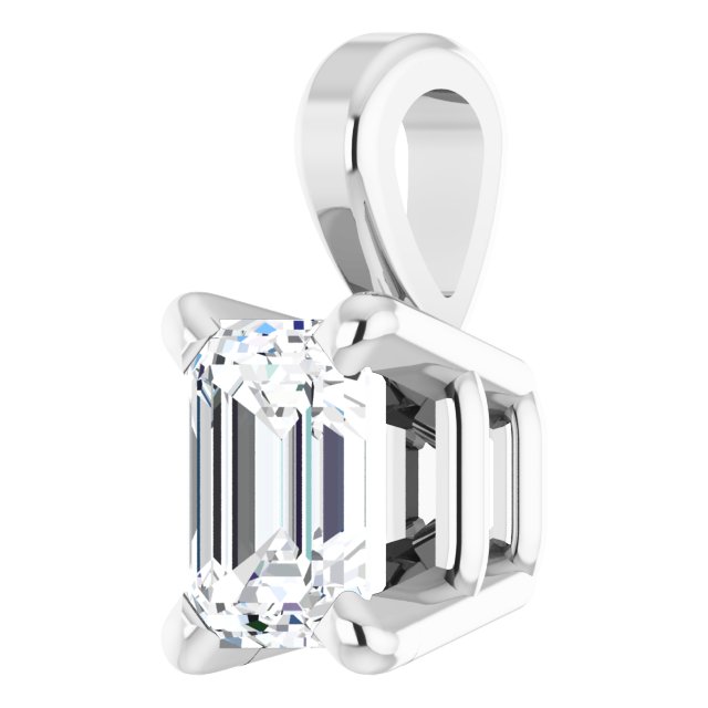 Sterling Silver 1/4 CT Lab-Grown Diamond Pendant