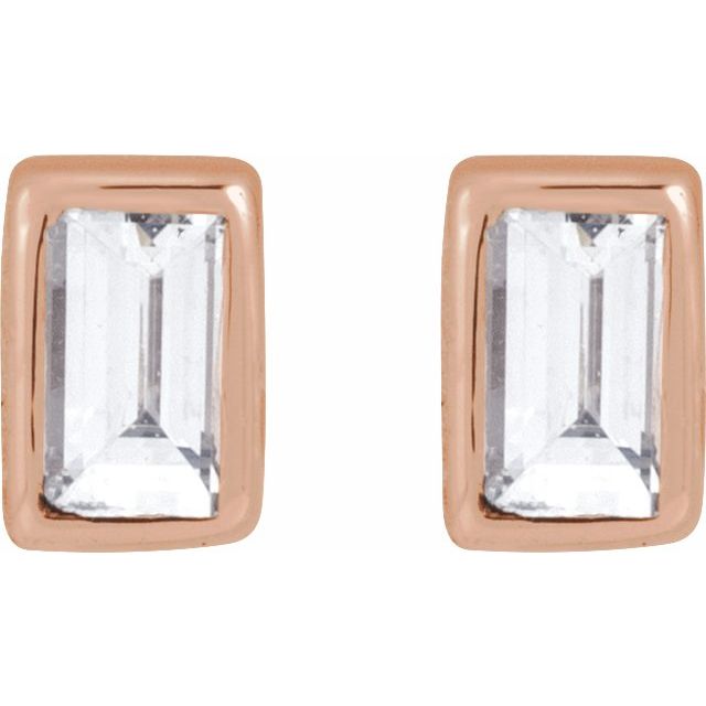 14K Rose .03 CT Lab-Grown Diamond Stud Earring
