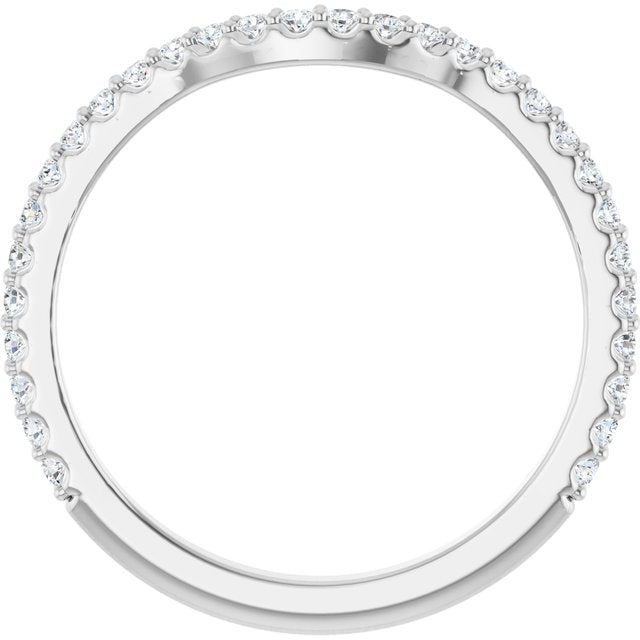 Platinum 1/4 CTW Lab-Grown Diamond Contour Band