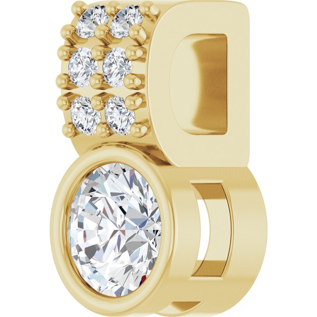 14K Yellow 1/4 CTW Lab-Grown Diamond Pendant
