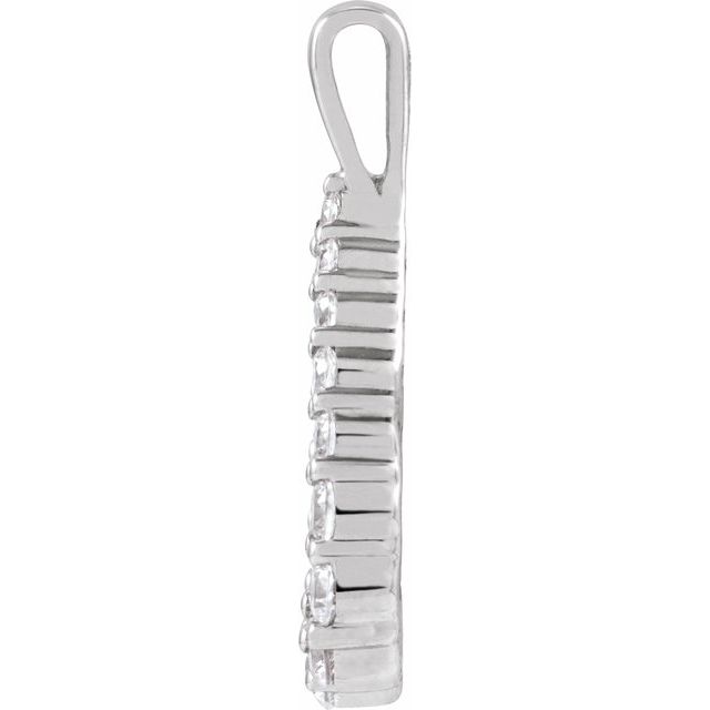14K White 1/3 CTW Lab-Grown Diamond Pendant