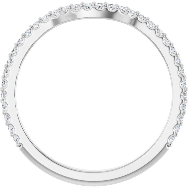 Platinum 1/5 CTW Lab-Grown Diamond Contour Band