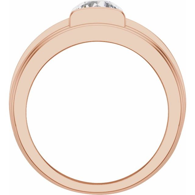 14K Rose 2 CTW Lab-Grown Diamond Mens Band