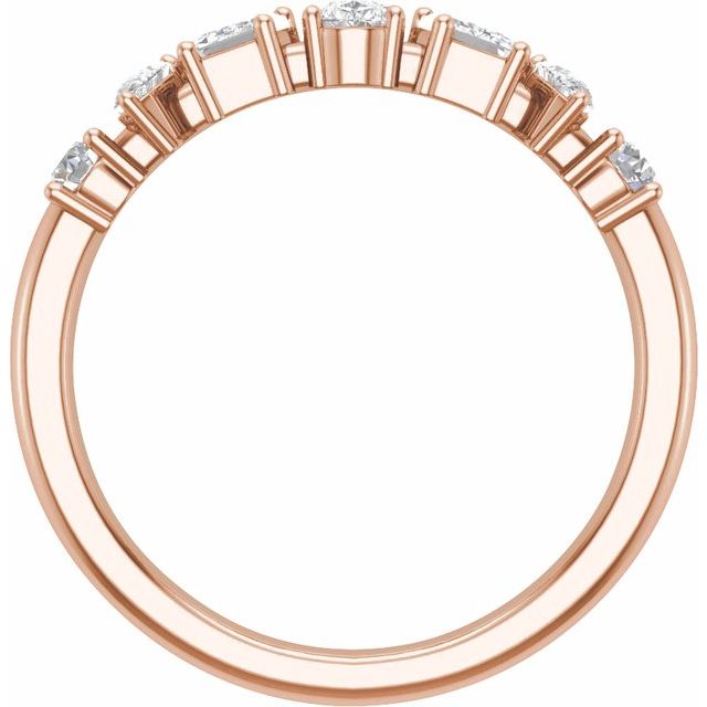 14K Rose 9/10 CTW Lab-Grown Diamond Anniversary Band